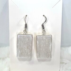 Selenite 925 Gemstone Earring